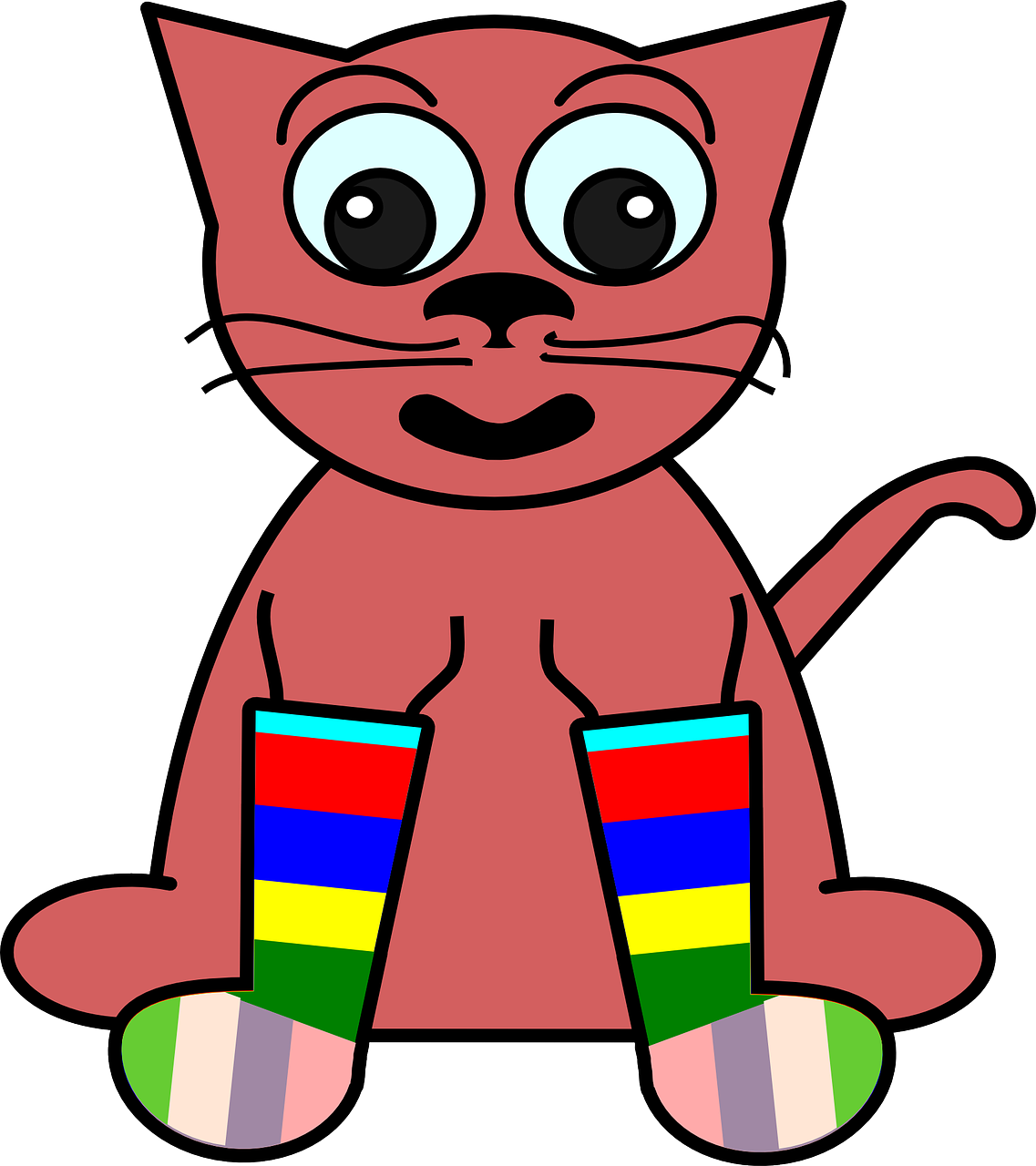 Free young cat vector art