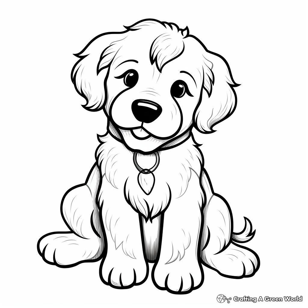 Golden doodle coloring pages