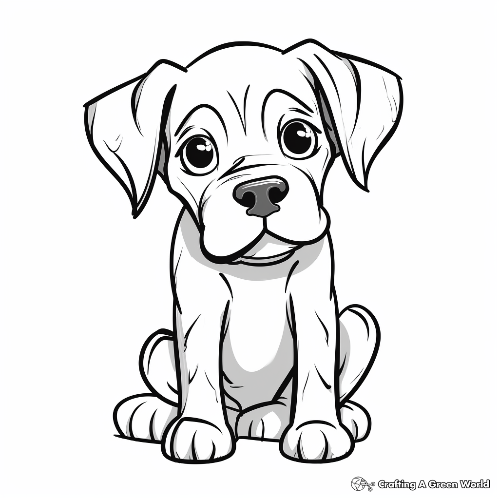 Puppy face coloring pages
