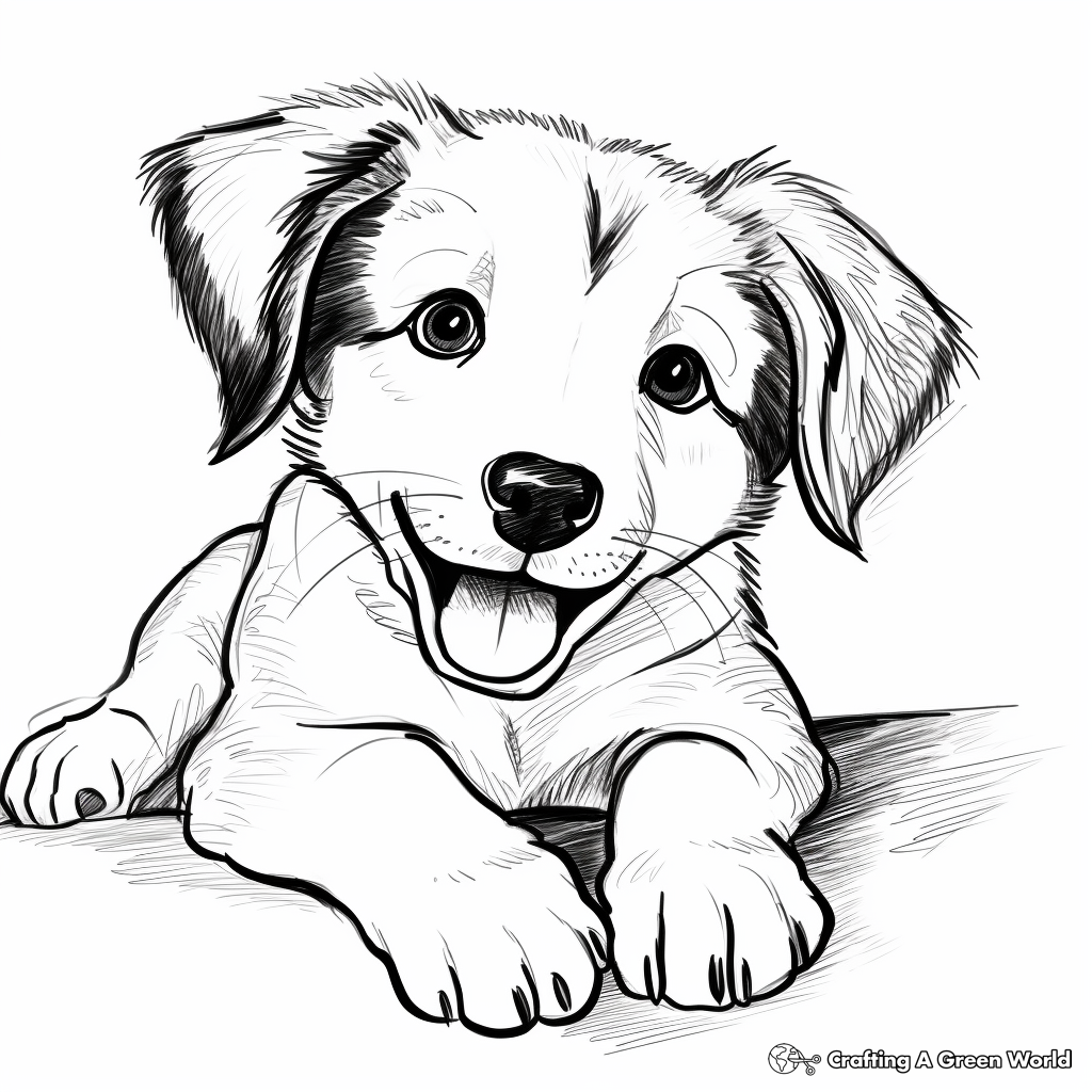 Puppy face coloring pages