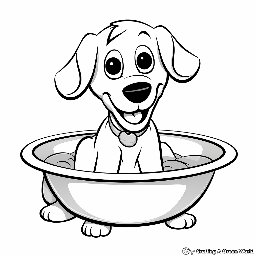 Dog bowl coloring pages