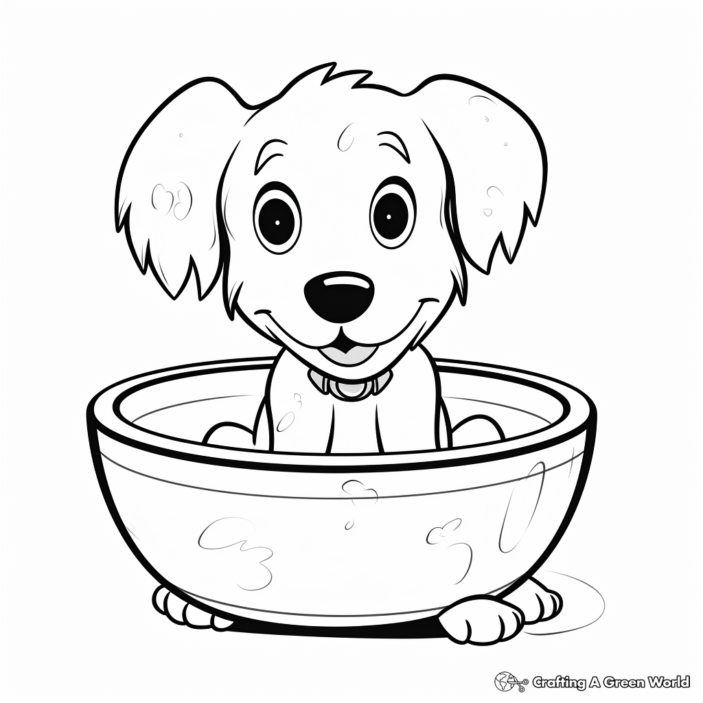 Dog bowl coloring pages