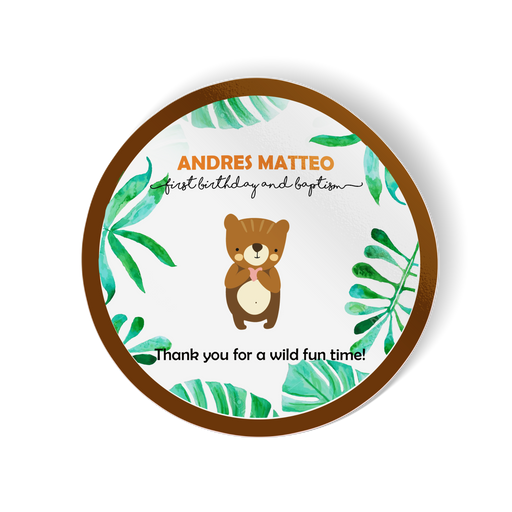 Woodlands friends personalised stickers party supplies