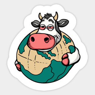 Highland cow cartoon illustration stickers for sale