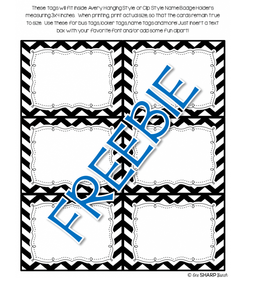 Back to school freebies