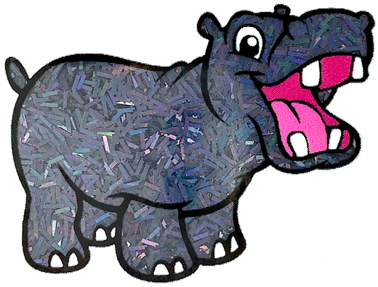 Glitter hippo