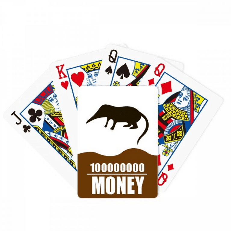 Black shrew animal portrayal poker playing card funny hand game