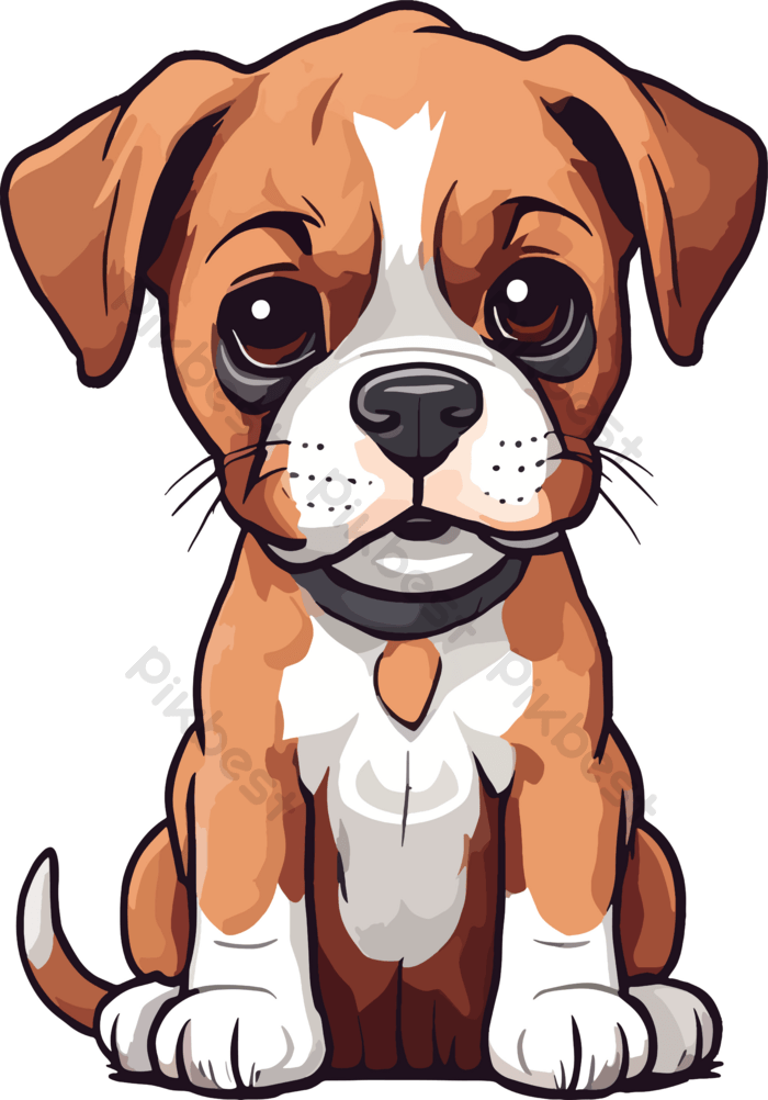 Dog cute sticker png images ai free download