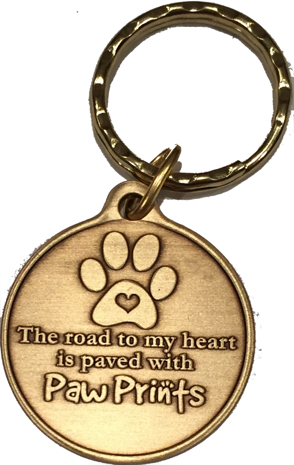 The road to my heart is paved with paw prints heart large paw print ke â