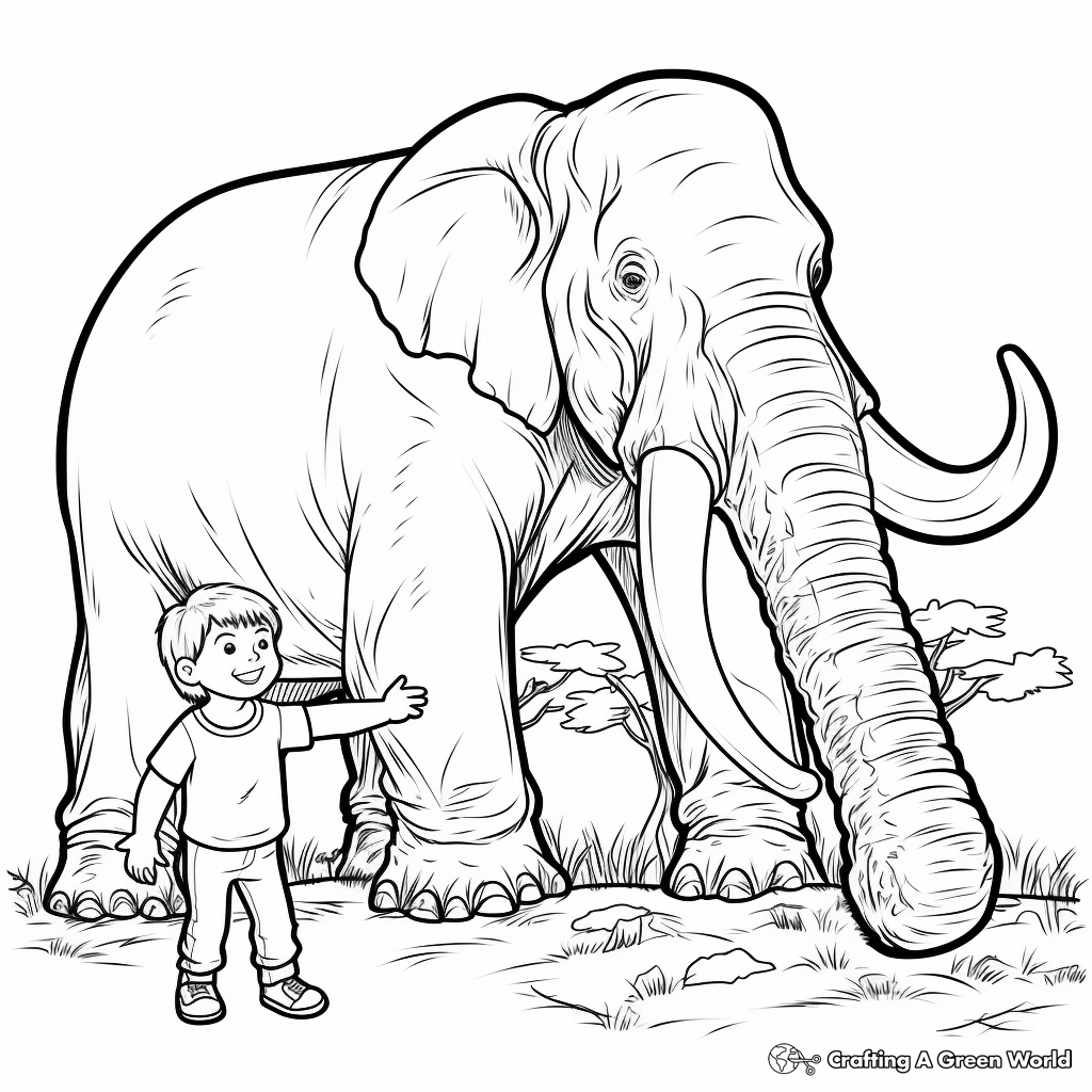 Mammoth coloring pages
