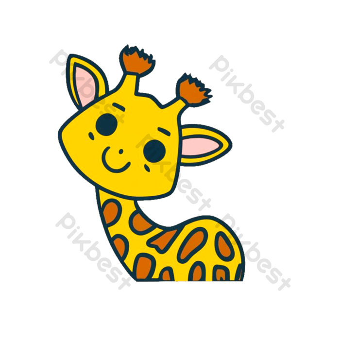 Giraffe face on a transparent background png images psd free download