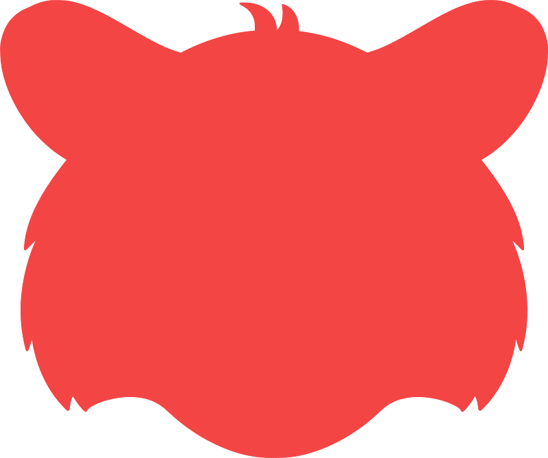 Raccoon face silhouette