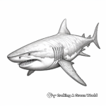 Realistic shark coloring pages
