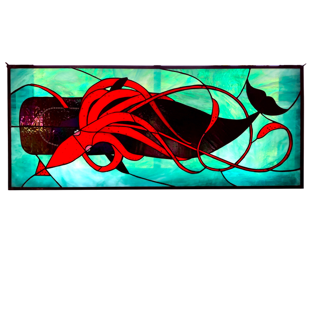 Stained glass worker bee design