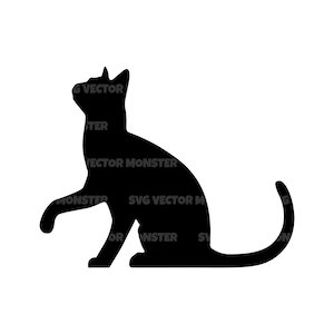 Cat sitting stencil