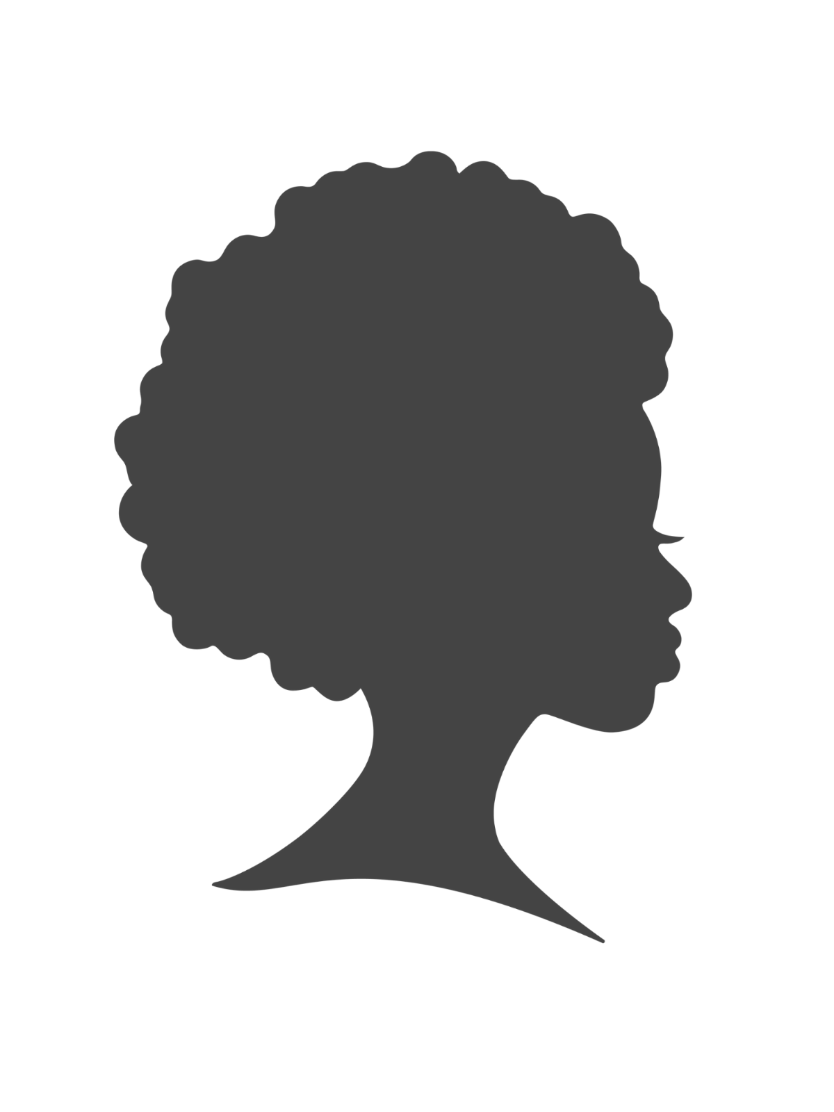 Afro black lady woman silhouette queen reusable painting stencils for wall art