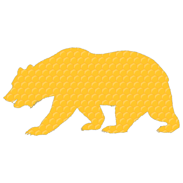 Honeycomb bear with stroke free svg