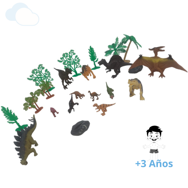 Set dinosaurios muãecos piezas dino word