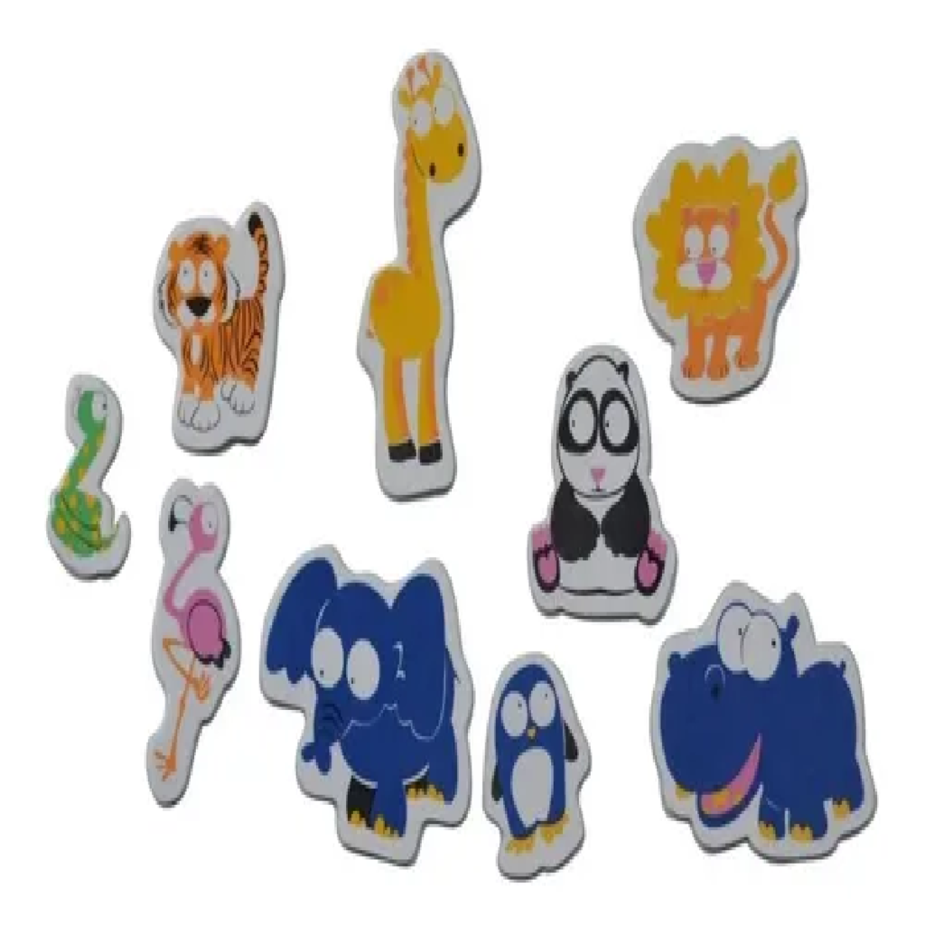 Figuras imantadas animales de la selva granja dinos didãcticos