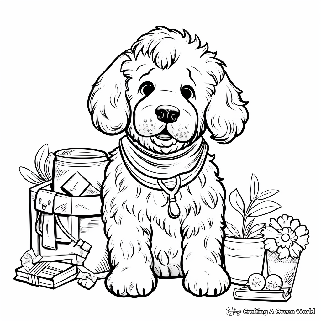 Golden doodle coloring pages