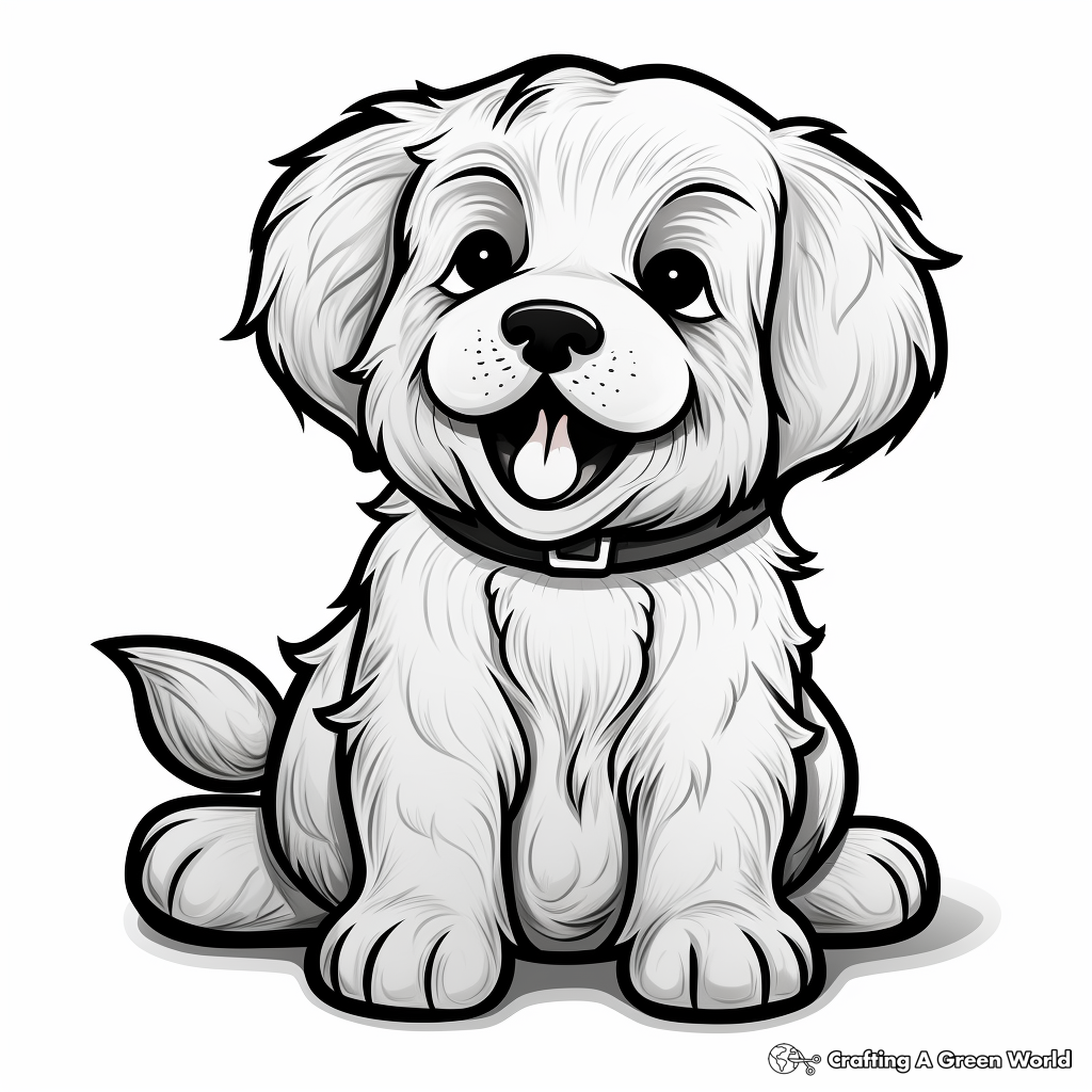 Golden doodle coloring pages