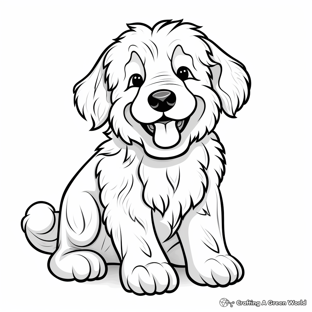 Golden doodle coloring pages