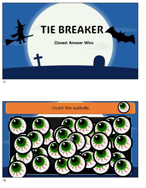 Halloween halloween table quiz