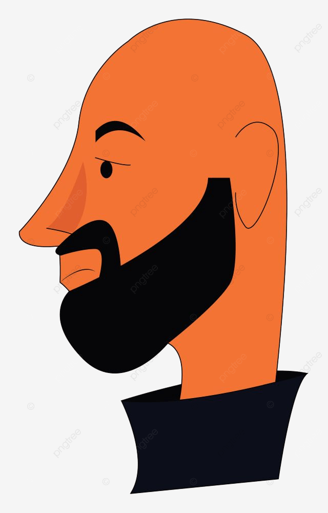 Bald man vector png images a bald man with a black beard male stylish trendy png image for free download