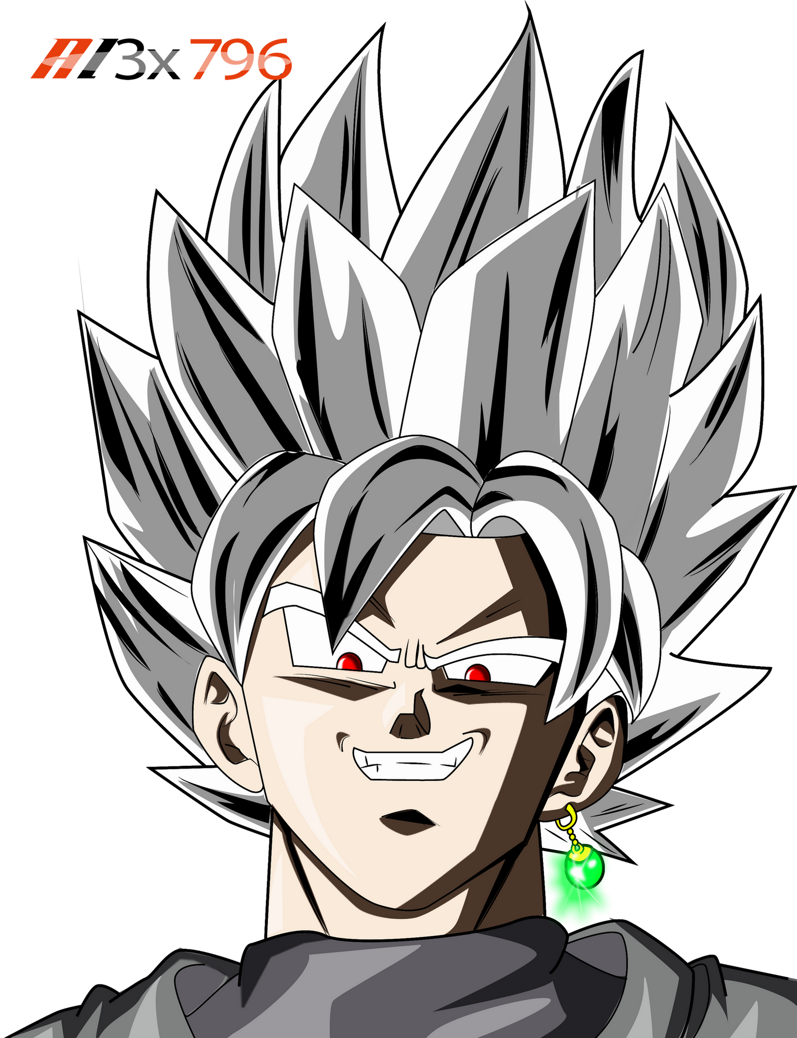 Goku black ssj white palette xenoverse by thedatagraphics on