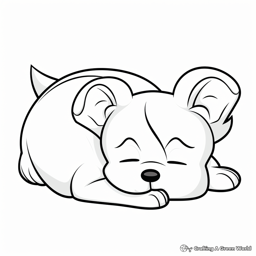 Kawaii puppy coloring pages