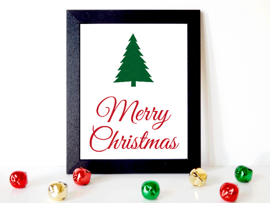 Printable merry christmas north star wall art