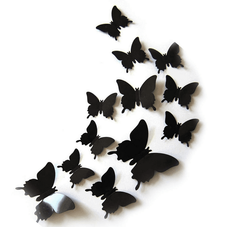 Justup pcs d butterfly wall decal removable stickers decor for kids room decoration home and bedroom mural