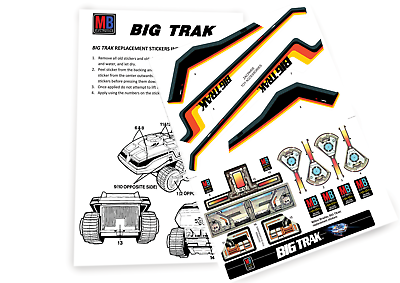 Custom replacement stickers for milton bradley big trak electronic