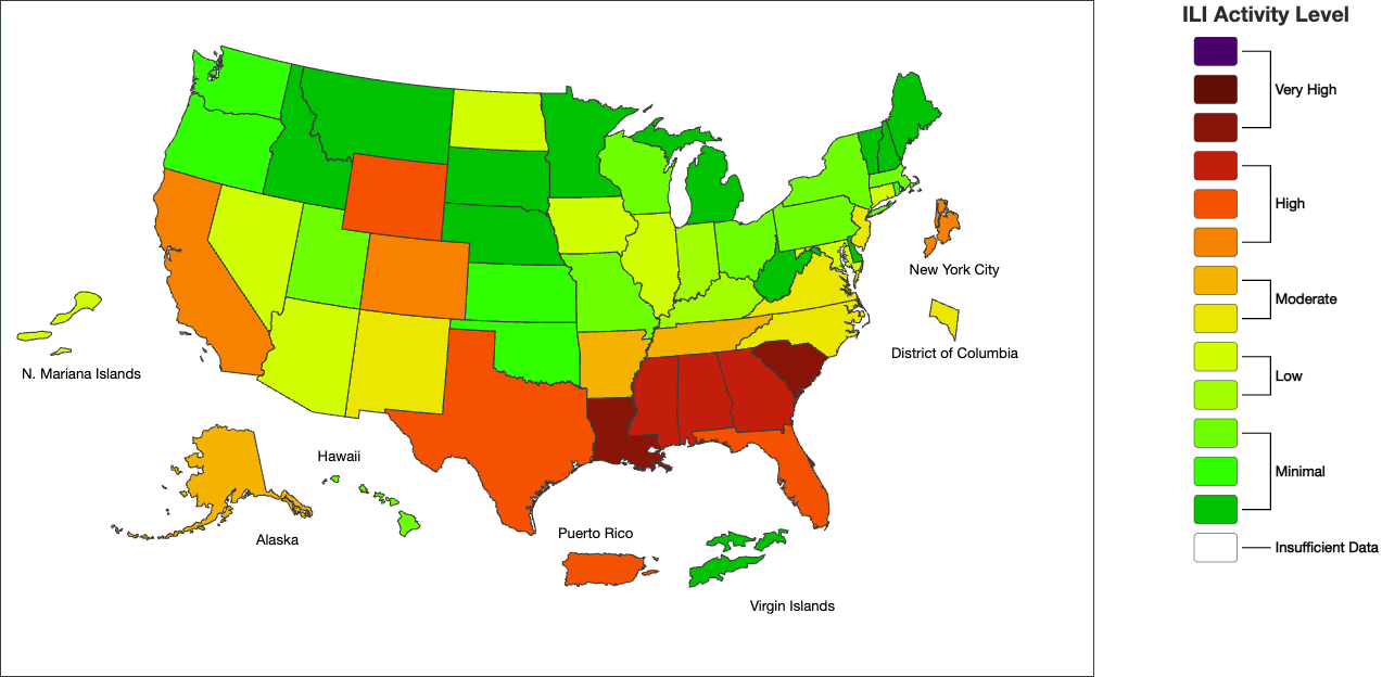 Everyone you know sick states reach cdcs highest level for respiratory illness