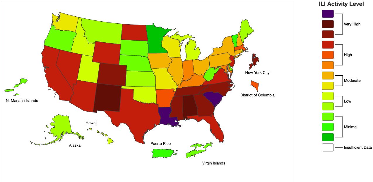 Everyone you know sick states reach cdcs highest level for respiratory illness