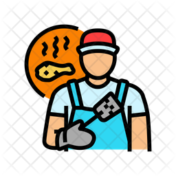 Restaurant chef cooking icons