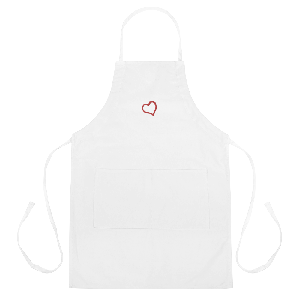 Embroidered heart apron â frix frak
