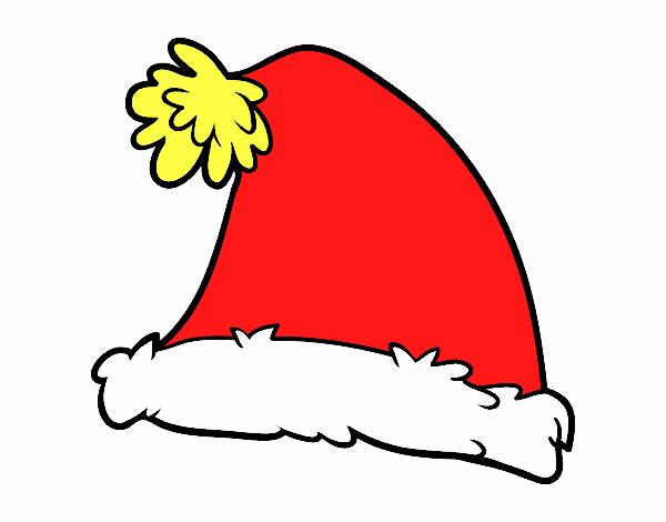 Dibujo de un gorro de santa claus pintado por en el dãa
