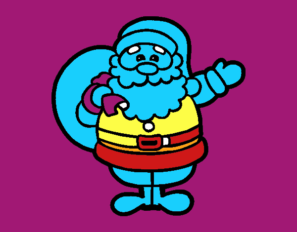 Dibujo de un papã noel pintado por en el dãa