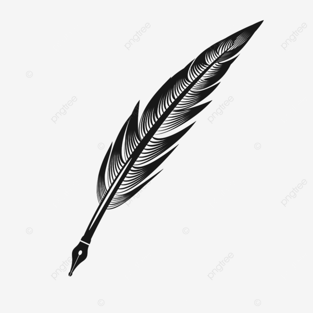 Pluma pluma gris aislado sobre fondo blanco png dibujos educaciãn contorno gris png y vector para dcargar gratis