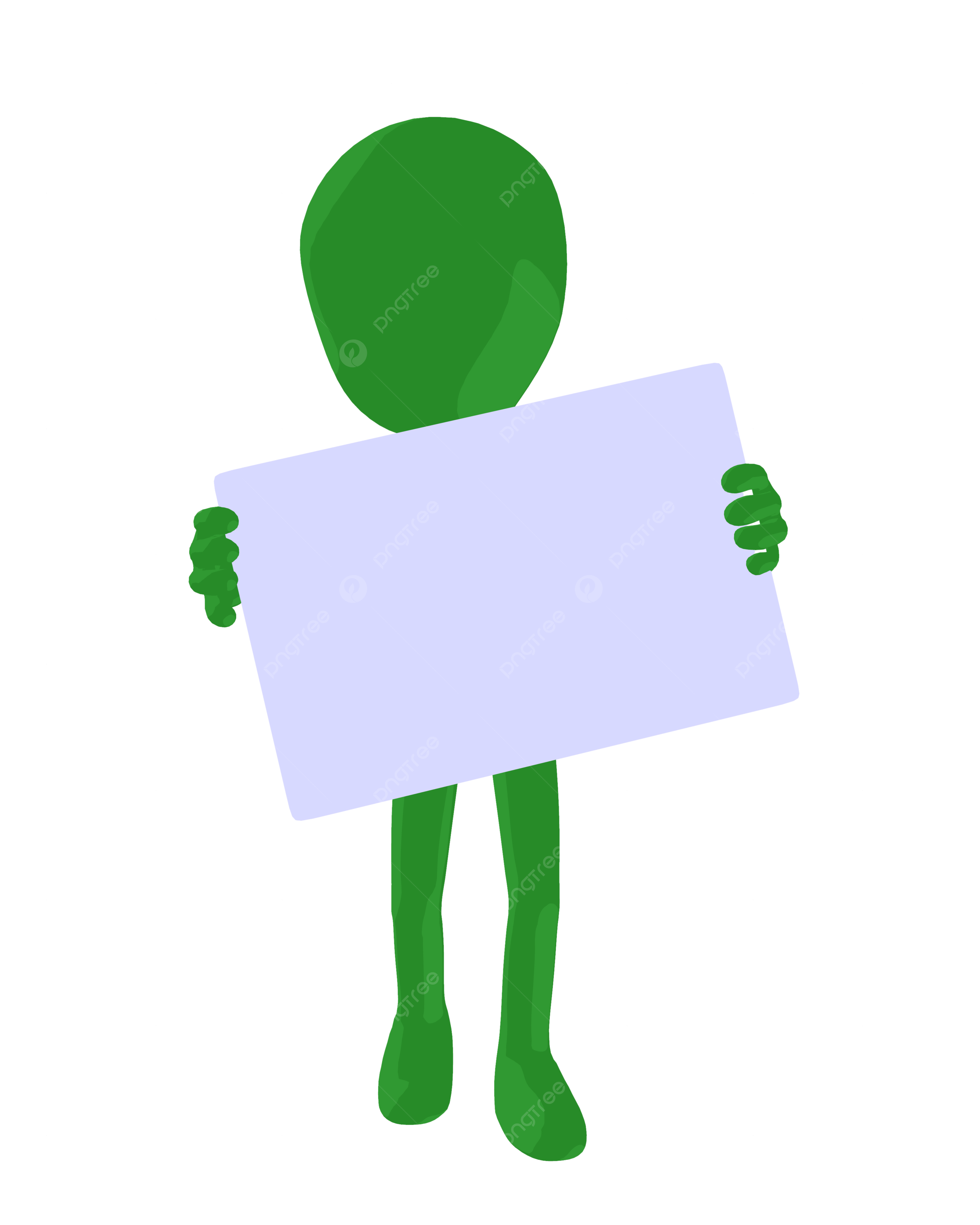 Adorable green figure embracing a blank white person empty png transparent image and clipart for free download