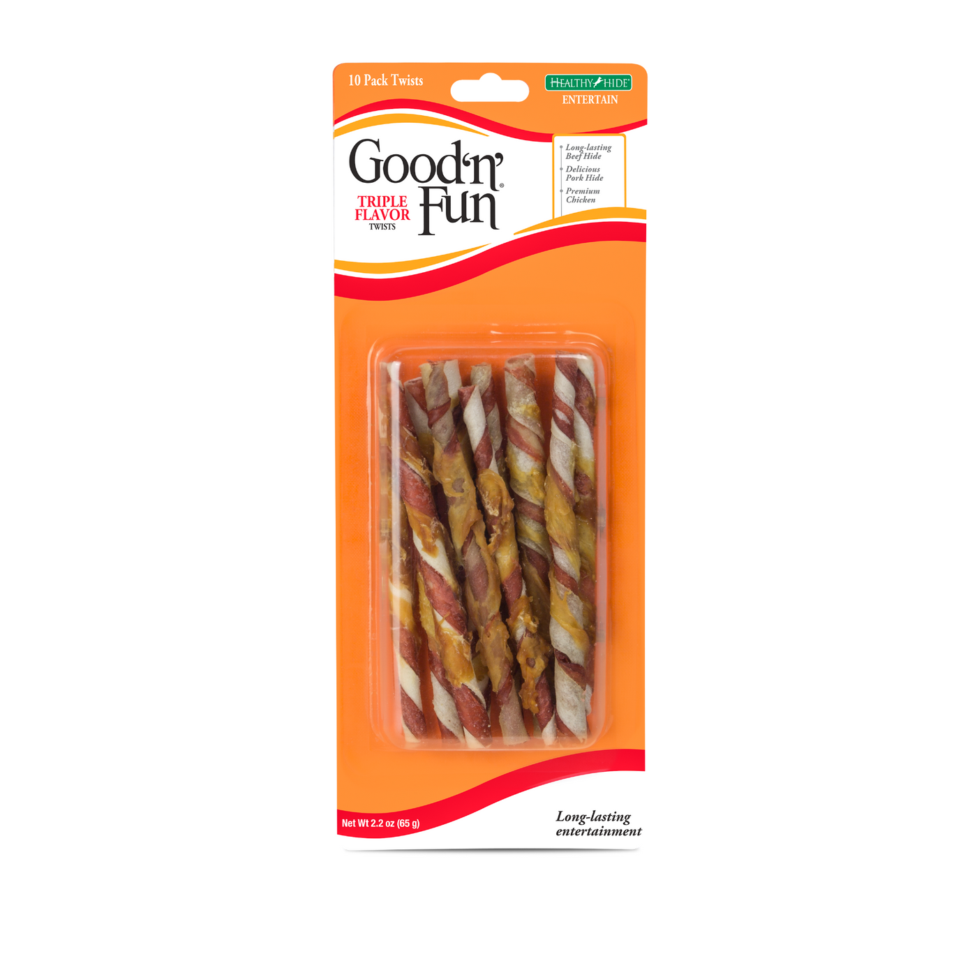 Hueso de carnaza goodnfun triple flavor twists â arca de noe