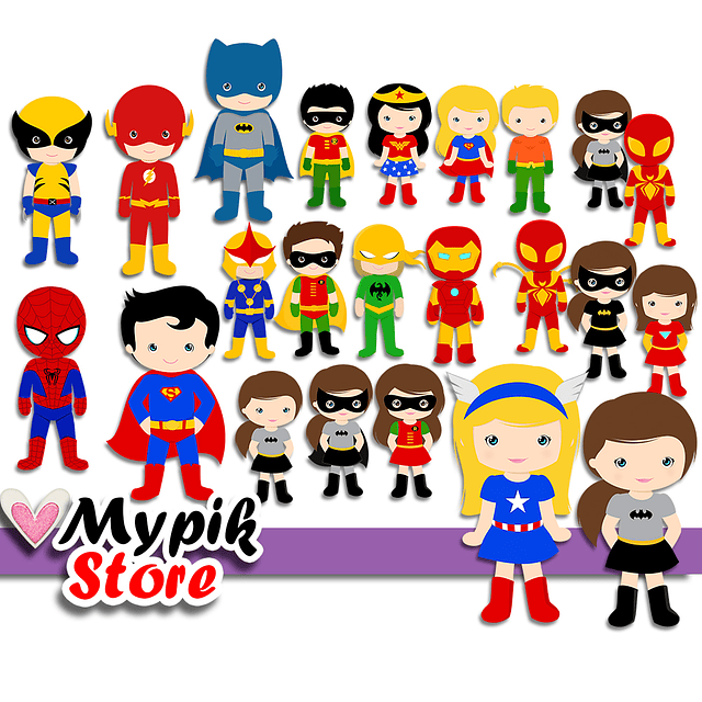 Super digital super heroes kit marvel dc