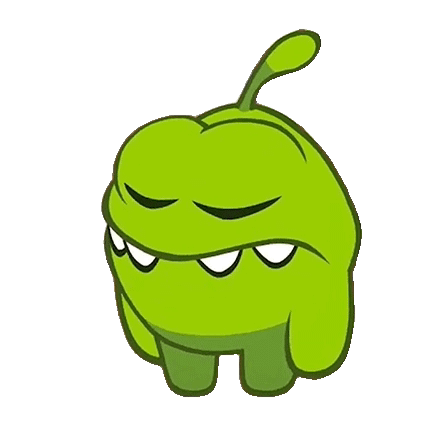 Take a bow om nom sticker