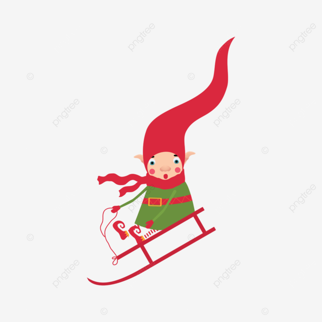 Un elfo sorprendido baja la colina en trineo png dibujos cuento de hadas lindo colina png y vector para dcargar gratis