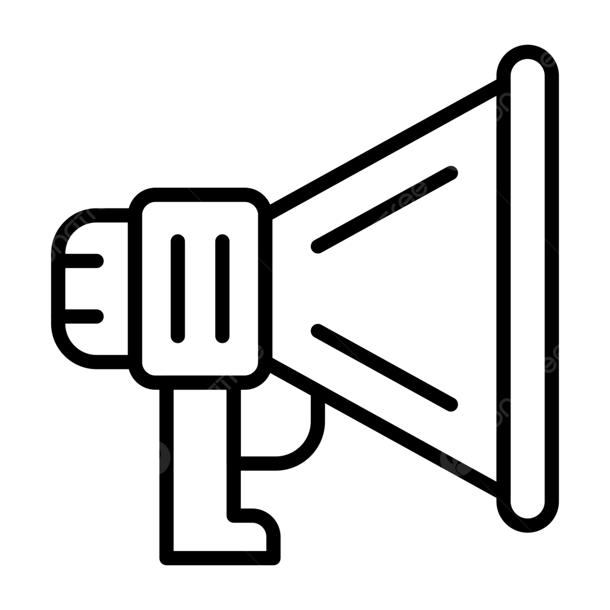 Icono de lãnea de megãfono vector png dibujos icono de megãfono publicidad megãfono png y vector para dcargar gratis