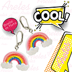 Arete figura arcoãris niãas accesorios mujeres aretes