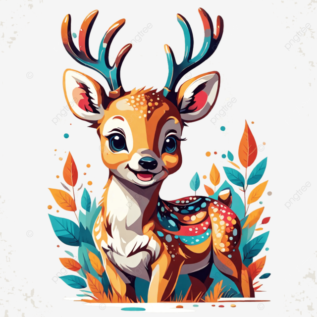 Camiseta diseão grãfico obra de arte plano de un retro vendimia sonriente venado cachorro png dibujos