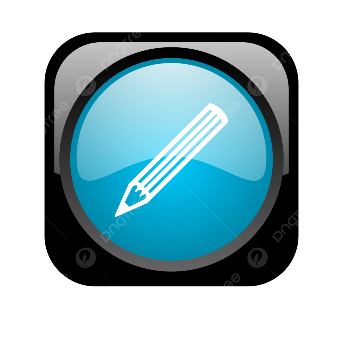Icono web brillante de un lãpiz cuadrado en negro png dibujos negocio tecnolãgico sãmbolo png imagen para dcarga gratuita