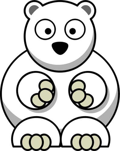 Confused polar bear vector clip art public domain vectors